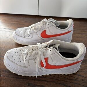 Nike Women’s White and Orange Sneakers